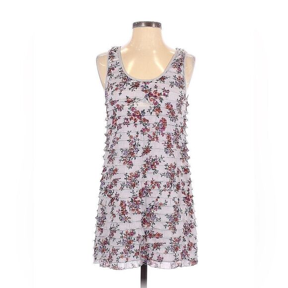 Free People Purple Tiered Floral Dress - Picture 1 of 4